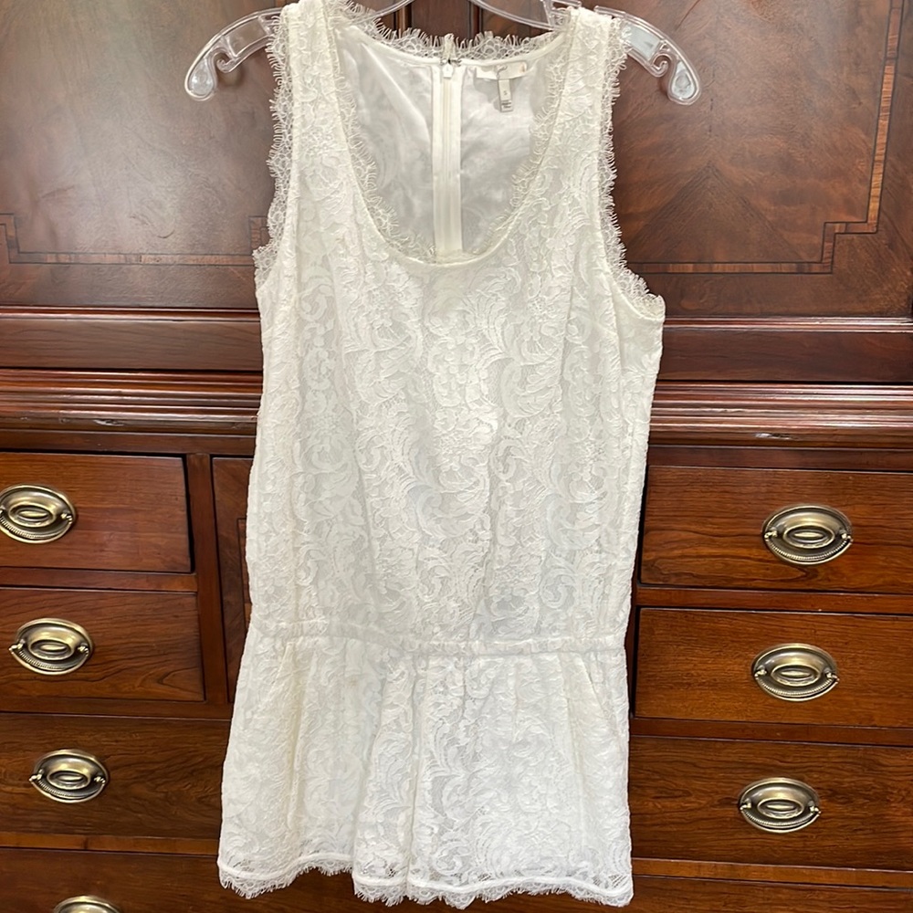 Joie White Lace Romper, size small